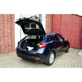 Heckklappentrger Mazda 3 BM Flieheck - Mittellader und Tieflader (ohne Schienen) - Kofferraumklappe kann geffnet werden