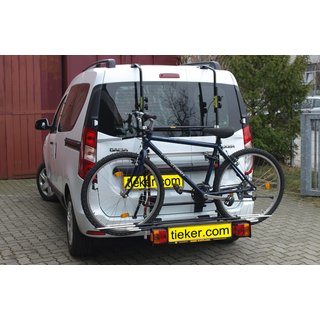 Fahrradtrger Dacia Dokker - Tieflader inkl. Beleuchtung - ComfortClass Schienen - geringe Beladehhe
