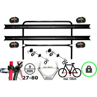 Paulchen System 2 Fahrradschienen Comfort Class + Rahmenhalter fr das 3. + 4. Rad inkl.  Rahmenerweiterung - Artikel: 6044