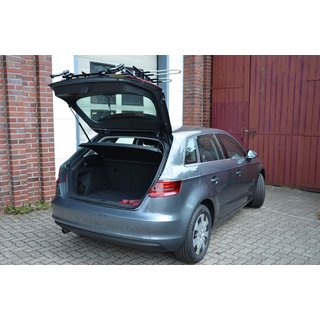 Heckträger Paulchen - Audi A3 Sportback Typ 8VA 5-Türer - Kofferraum kann geöffnet werden - Montage an der Heckklappe ohne Bohren