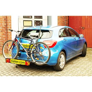 Fahrradtrger Paulchen Hecktrger Mercedes A-Klasse W176 Beispielfoto (Montagekit + Fahrradtransport-System Tieflader + FirstClass Schienen)