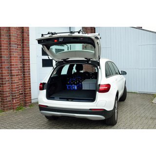 Paulchen Fahrradträger - Mercedes GLC (X253) ab 06/2015- - Trägersystem Mittellader - Kofferraum kann geöffnet werden (unbeladen)