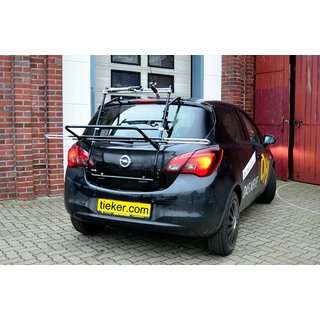 Paulchen Heckträger - Opel Corsa E (3-Türer) ab 09/2014 - mit optionalen Trägersystem, Schienensystem und Zubehör