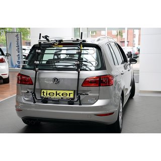 Paulchen Fahrradträger - VW Golf Sportsvan ab 05/2014-06/2020 - Trägersystem Mittellader - Schienensystem First Class - ohne Bohren am Kofferraum