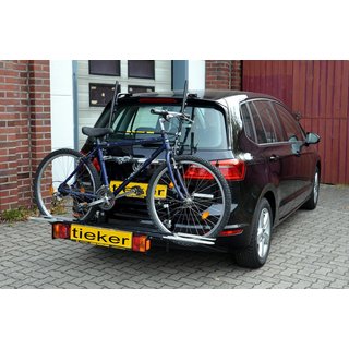 Fahrradträger Golf Sportsvan - Tieflader inkl. Beleuchtung - FirstClass Schienen - geringe Beladehöhe ohne AHK