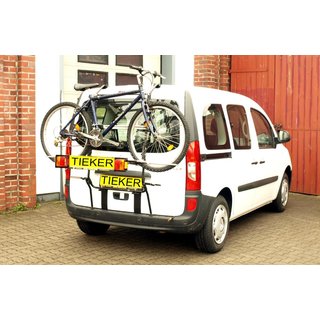 Fahrradträger Mercedes Citan W415 mit Heckklappe - Mittellader - Zusatzbeleuchtung bei Fahrradtransport erforderlich