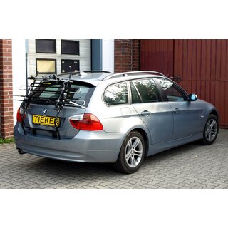 Heckträger BMW 3er E91 Touring - Mittellader - keine AHK notwendig - Kofferraum ist nicht blockiert (unbeladen)