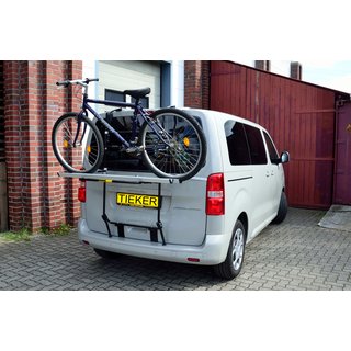 Paulchen Heckträger - Peugeot Traveller - mit optionalen Trägersystem und Schienensystem