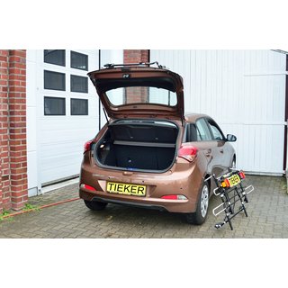 Fahrradträger Hyundai i20 GB - Tieflader inkl. Lichtleiste - Tieflader abnehmbar - Kofferraum kann geöffnet werden