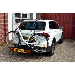 Heckklappenträger Paulchen - VW Tiguan II AD1 - Tieflader inkl. Zusatzbeleuchtung - max. 2 Räder - tiefe Ladehöhe leichtes Beladen auch von E-Bikes