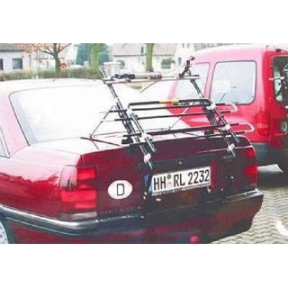 Paulchen Heckträger - Opel Omega A Stufenheck ab -03/1994 - mit optionalen Trägersystem, Schienensystem und Zubehör