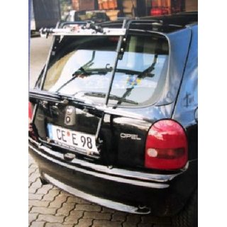 Paulchen Heckträger - Opel Corsa B (Sport GSI mit großen Spoiler) ab 1/1993-12/1996 - mit optionalen Trägersystem, Schienensystem und Zubehör