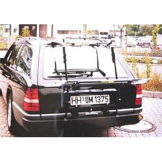 Paulchen Heckträger - Mercedes E-Klasse ab 1/1986-03/1996 - mit optionalen Trägersystem, Schienensystem und Zubehör