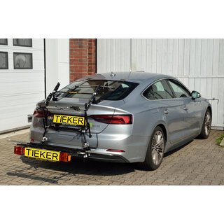Audi A5 Sportback II Baureihe F5 - Tieflader - Schienen inkl. Beleuchtung können leicht abgenommen - Kofferraumklappe kann geöffnet werden