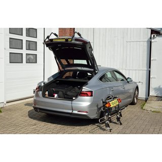 Audi A5 F5 Sportback - Tieflader abgenommen Grundträger bleibt montiert - Kofferraumklappe kann geöffnet werden