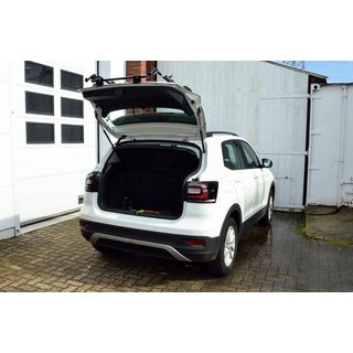 Heckklappentrger - VW T-Cross Typ C1 ab 04/2019- - Mittellader - Kofferraum kann geffnet werden (unbeladen) - Velotrger fr 3 Rder