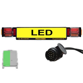 LED Lichtleiste - Zusatzbeleuchtung fr Fahrradtrger Paulchen - fr Fahrzeuge mit Flgeltr und 13-poligen Stecker