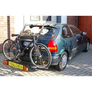 Fahrradträger Paulchen Honda Civic Steilheck Typ EJ ab 09/1995 bis 02/2001 - Heckträger Montagekit (Artikel-Nr.:483103) + Trägersystem + Schienensystem