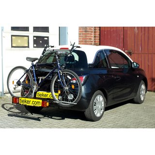 Fahrradträger Opel Adam - Tieflader inkl. Beleuchtung - FirstClass Schienen - geringe Beladehöhe - Controler (331311) wird für Zusatzbeleuchtung benötigt)