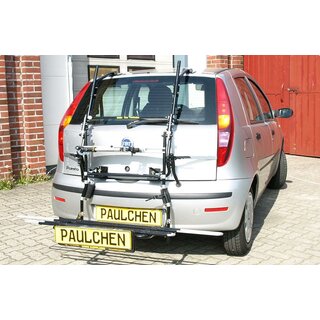 Paulchen Fahrradträger - Fiat Punto ab (5-Türer) 09/1999- - Trägersystem Tieflader - Schienensystem First Class - Montage ohne AHK