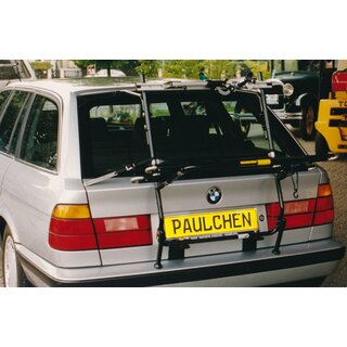 Paulchen Heckträger - BMW 5er Touring E34 ab 09/1991-02/1997 - mit optionalen Trägersystem, Schienensystem und Zubehör