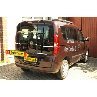 Heckträger Opel Combo D - Mittellader - max. 50 Kg Zuladung max. 3 Räder - Zusatzbeleuchtung wird von Paulchen empfohlen
