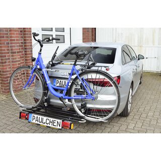 Paulchen Fahrradtrger - Audi A4 Stufenheck Typ B9/8W ab 08/2015- - Trgersystem Tieflader - Schienensystem First Class - ohne Bohren am Kofferraum