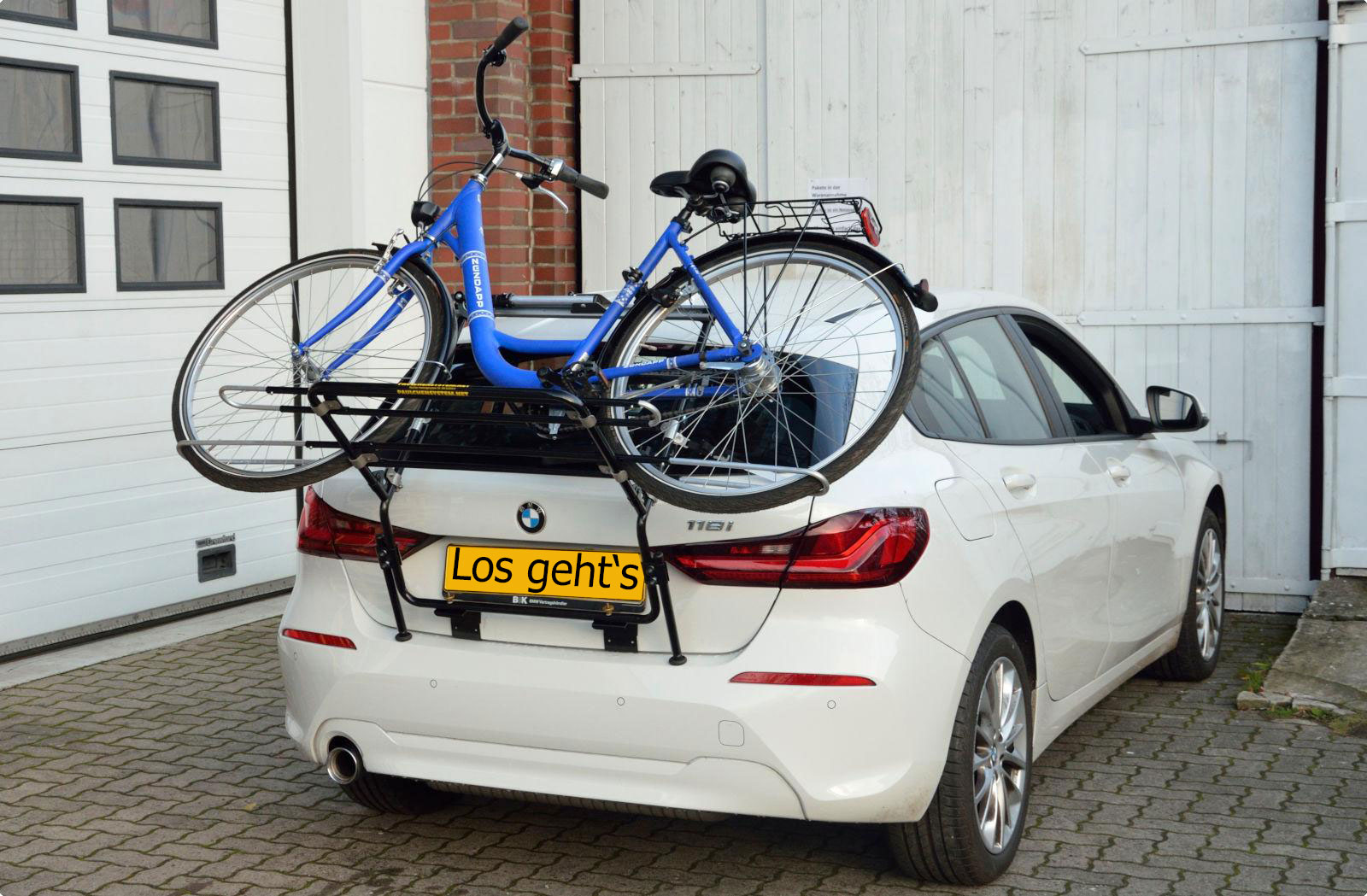 Fahrradtrger BMW 1er F40 - Mittellader - ohne Kupplung an der Heckklappe montiert