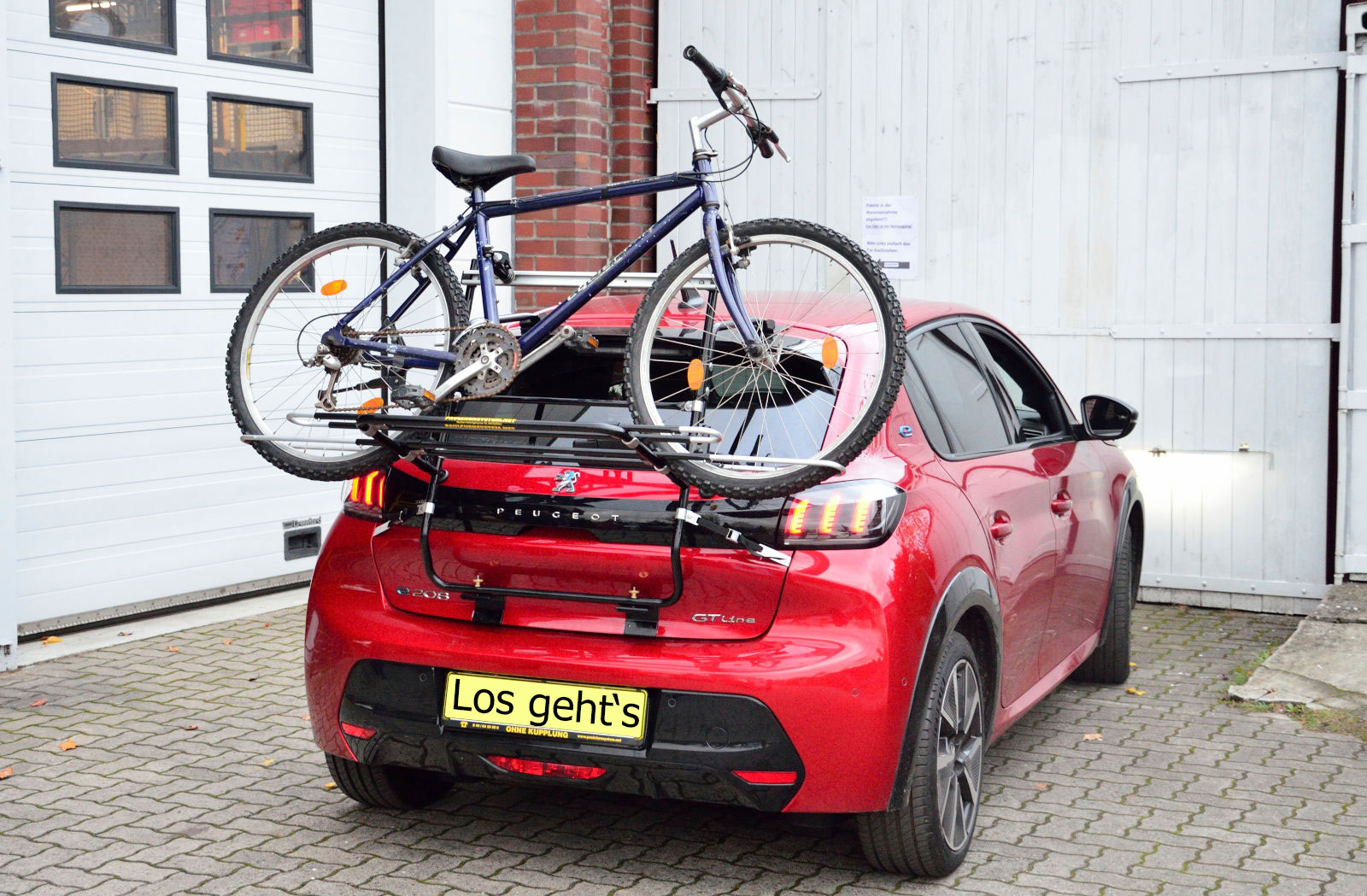 Fahrradtrger Paulchen Mittellader - Hecktrger ohne Anhngerkupplung Velo Bike Rack Peugeot e-208 II GT